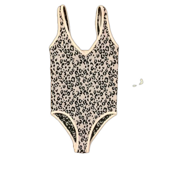 AURA pink and black cheetah print bodysuit NWT - Picture 1 of 5